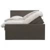 Boxspring met opbergruimte en voetbord Liv egaal - donkerbruin - 140x200cm