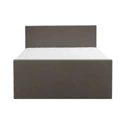 Boxspring met opbergruimte en voetbord Liv egaal - donkerbruin - 140x200cm