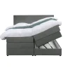 Boxspring met opbergruimte Liv egaal - grijs - 160x200 cm