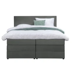 Boxspring met opbergruimte Liv egaal - grijs - 160x200 cm
