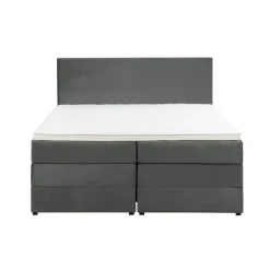 Boxspring met opbergruimte Liv egaal - grijs - 160x200 cm