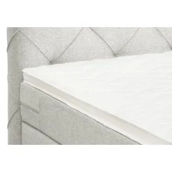 Boxspring met opbergruimte Liv geruit - ecru - 140x200 cm