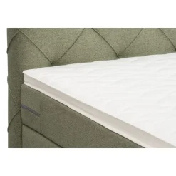 Boxspring met voetbord Liv geruit - groen - 140x200 cm - slanke poot