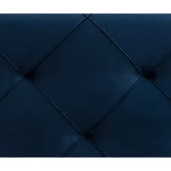 Boxspring met voetbord Liv geruit - blauw - 120x200 cm - slanke poot