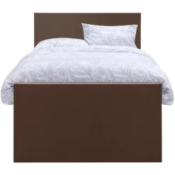 Boxspring met voetbord Liv egaal - bruin - 120x200 cm - slanke poot