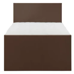 Boxspring met voetbord Liv egaal - bruin - 120x200 cm - slanke poot