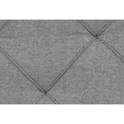 Boxspring met voetbord Liv geruit - lichtgrijs - 120x200 cm - slanke poot