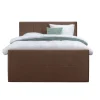 Boxspring met voetbord Liv geblokt - bruin - 180x200 cm - slanke poot