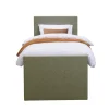 Boxspring met voetbord Liv egaal - groen - 90x200 cm - vierkante poot