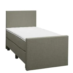 Boxspring met voetbord Liv egaal - groen - 90x200 cm - vierkante poot