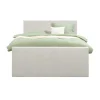 Boxspring met voetbord Liv egaal - ecru - 160x200 cm - slanke poot
