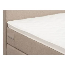 Boxspring met voetbord Liv egaal - beige - 90x200 cm - ronde poot