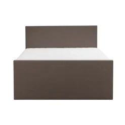 Boxspring met voetbord Liv egaal - donkerbruin - 160x200 cm - ronde poot