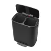 Brabantia Bo Hi Pedaalemmer 2 x 30 liter Matt Black