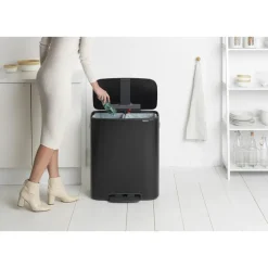 Brabantia Bo Hi Pedaalemmer 2 x 30 liter Matt Black