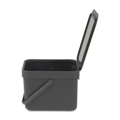Brabantia Sort & Go Afvalemmer - 6L - Grijs