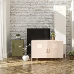 Bradford - Wandkast met 2 groene metalen deuren