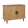 BRADLEY - Commode - Lichthout/Zwart - MDF