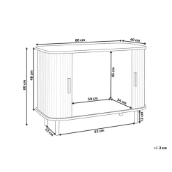 BRADLEY - Commode - Lichthout/Zwart - MDF