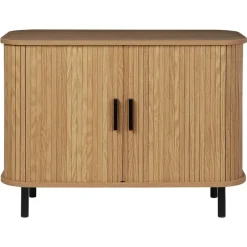BRADLEY - Commode - Lichthout/Zwart - MDF