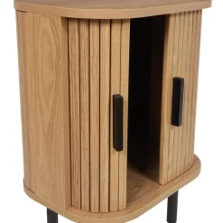 BRADLEY - Nachtkastje - Lichthout/Zwart - MDF