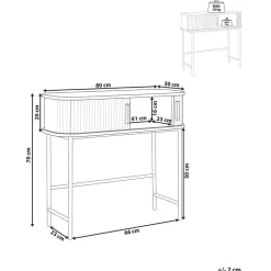 BRADLEY - Sidetable - Lichthout/Zwart - MDF
