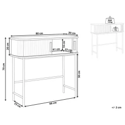 BRADLEY - Sidetable - Lichthout/Zwart - MDF