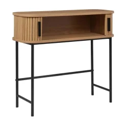 BRADLEY - Sidetable - Lichthout/Zwart - MDF