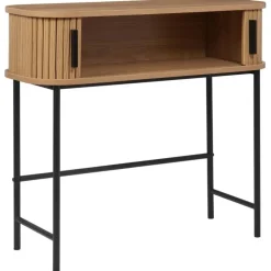 BRADLEY - Sidetable - Lichthout/Zwart - MDF