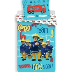 Brandweerman Sam Dekbedovertrek Team - Eenpersoons - 140 x 200 cm - Katoen