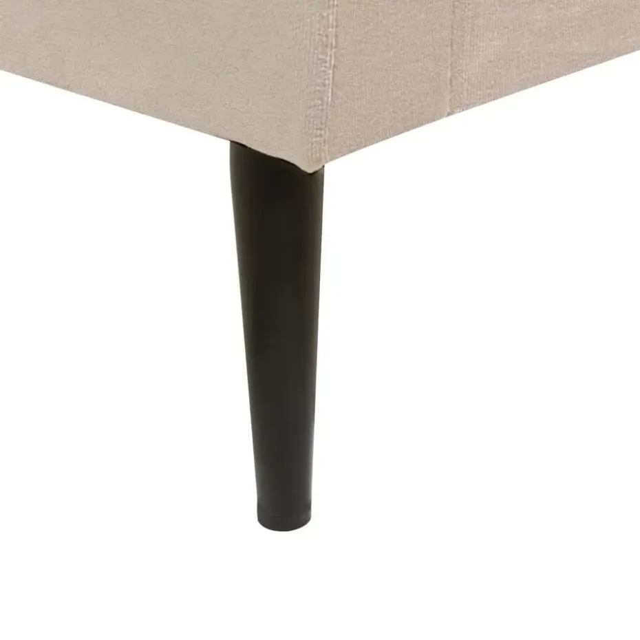 BRIN - Tweepersoonsbed - Taupe - 140 x 200 cm - Fluweel