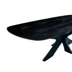 Brix - Eetkamertafel Montreaux - Zwart - Mangohout - 220 cm