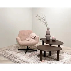 Brix - Salontafels - Brix Nubi Brown Set of 2 - Bruin