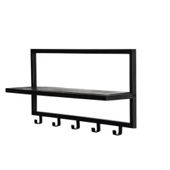 Brix Kapstok Bono zwart 70x15x30