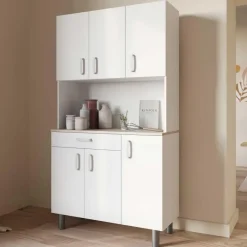 Buffetkast Gabe-Kronberg eik/mat wit