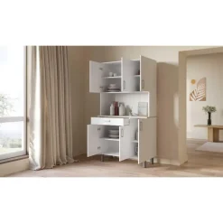 Buffetkast Gabe-Kronberg eik/mat wit