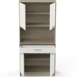 Buffetkast Romanie-Kronberg eik/mat wit