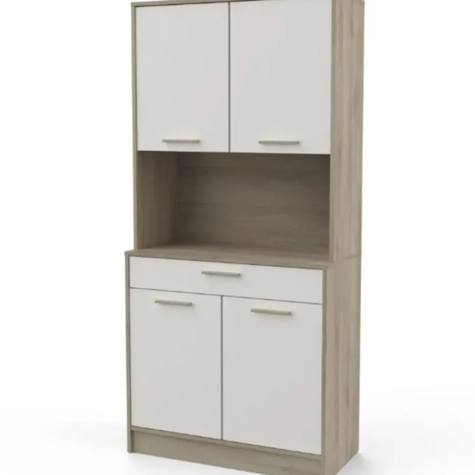 Buffetkast Romanie-Kronberg eik/mat wit