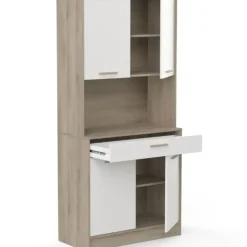 Buffetkast Romanie-Kronberg eik/mat wit