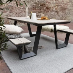 Buitenkleed Mono - Grijs/Wit - Dubbelzijdig - EVA Interior - 230 x 160 cm