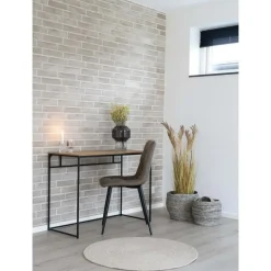 Bureau - eiken look met zwart frame