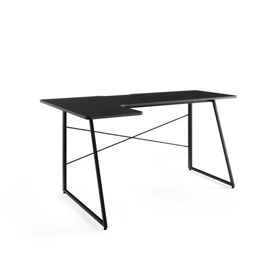 Bureau - Game bureau - Hoekbureau - 160 x 100 x 75 - Zwart