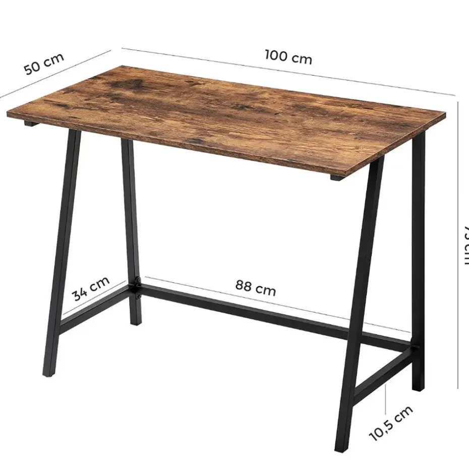 Bureau - vintage - 100x75x50 cm - vintage bruin