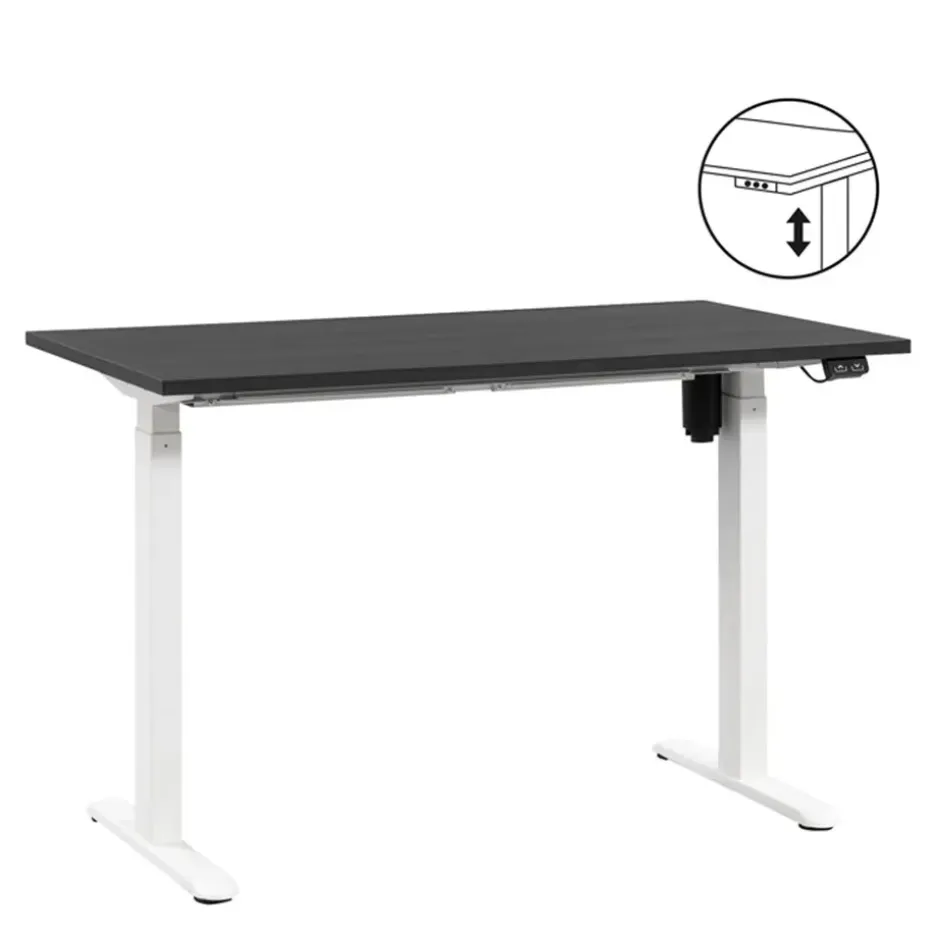 Bureau Homeworx zit/sta elektrisch verstelbaar - zwart/wit - 75/118x120x70 cm