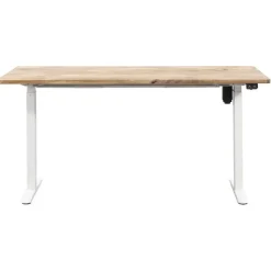 Bureau Homeworx zit/sta elektrisch verstelbaar – mangohout/wit - 75/118x160x80 cm