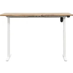 Bureau Homeworx zit/sta elektrisch verstelbaar – mangohout/wit - 75/118x160x80 cm