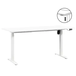Bureau Homeworx zit/sta elektrisch verstelbaar - wit/wit - 75/118x160x80 cm