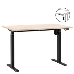 Bureau Homeworx zit/sta elektrisch verstelbaar – eikenkleur/zwart - 75/118x120x70 cm