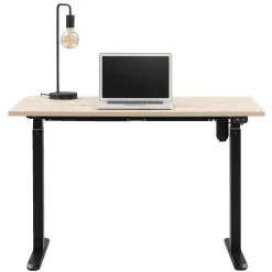 Bureau Homeworx zit/sta elektrisch verstelbaar – eikenkleur/zwart - 75/118x120x70 cm