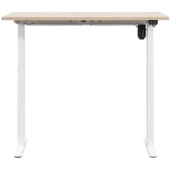 Bureau Homeworx zit/sta elektrisch verstelbaar – eikenkleur/wit - 75/118x120x70 cm
